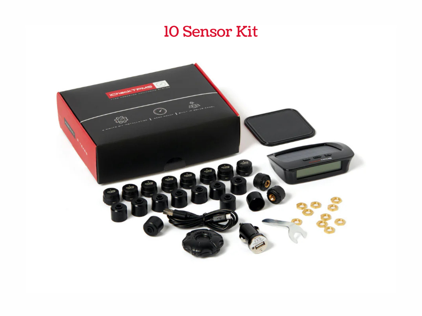 iCheck IC010 TPMS — 10-sensor tyre pressure monitoring system for caravan and trailer