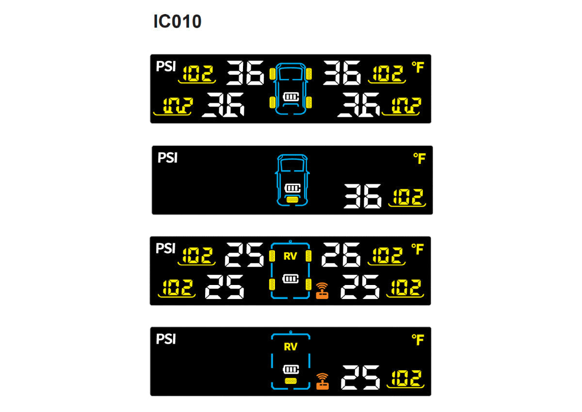 iCheck IC010 TPMS — display unit with sensor set