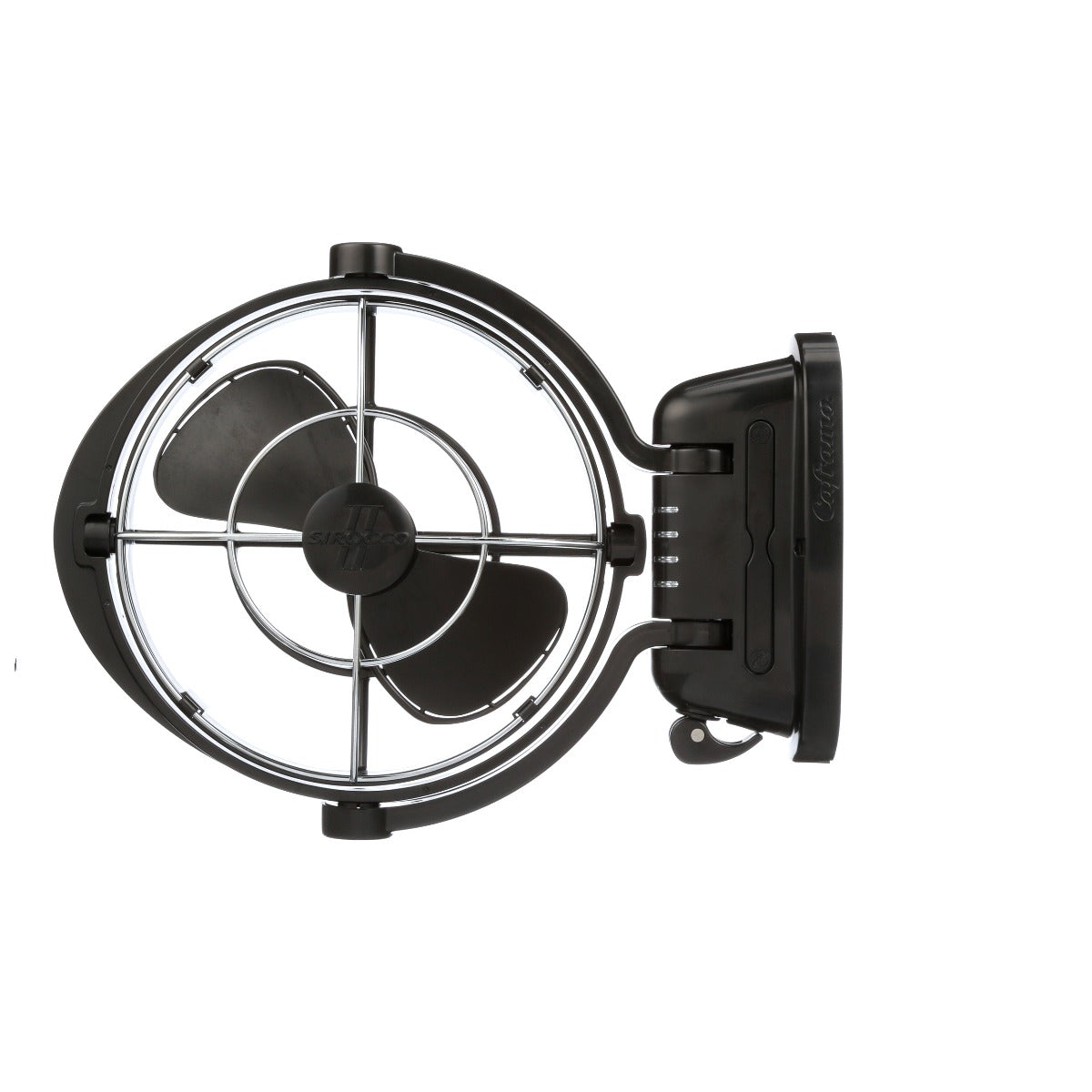 Caframo Sirocco II Fan — Black, 12V/24V two-speed caravan and marine fan