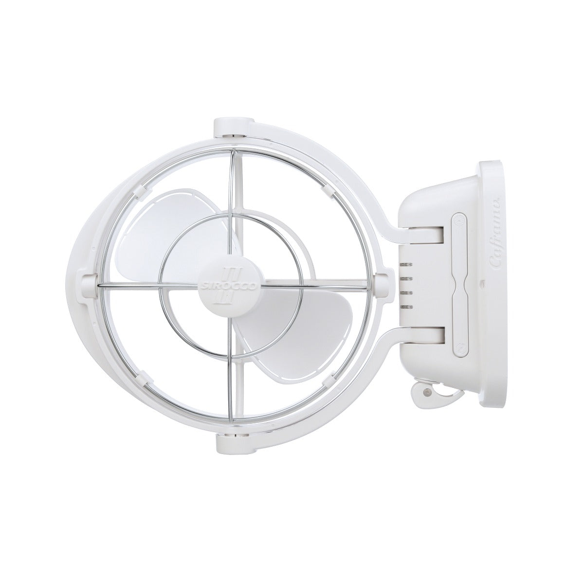 Caframo Sirocco II Fan — White, 12V/24V two-speed caravan and marine fan