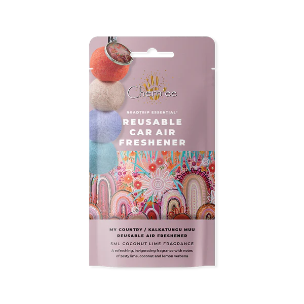 Chern'ee Sutton My Country / Kalkatungu Muu Smelly Balls with Coconut Lime Fragrance - premium Australian car and home fragrance