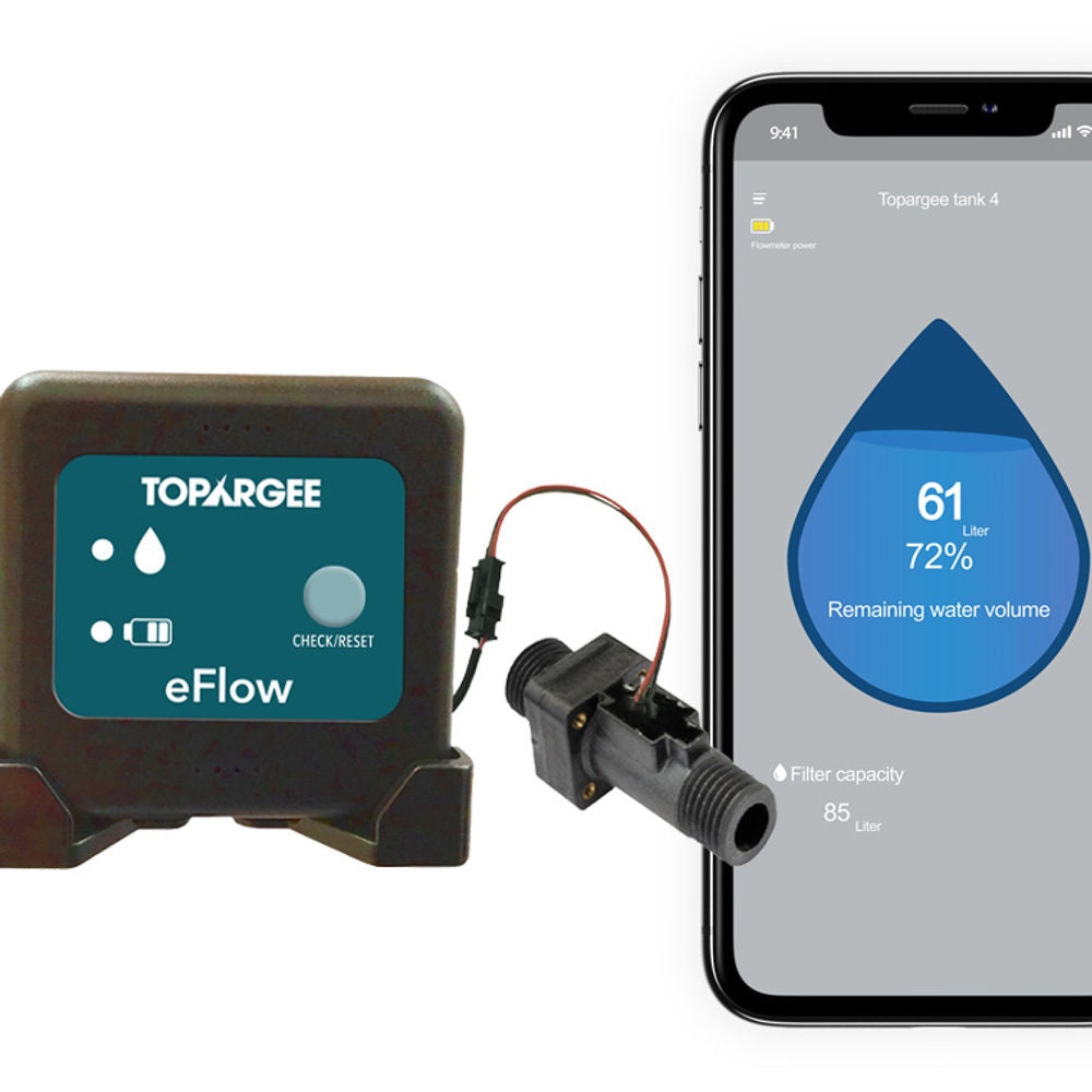 Topargee Bluetooth Water Tank Gauge — sensor unit and display