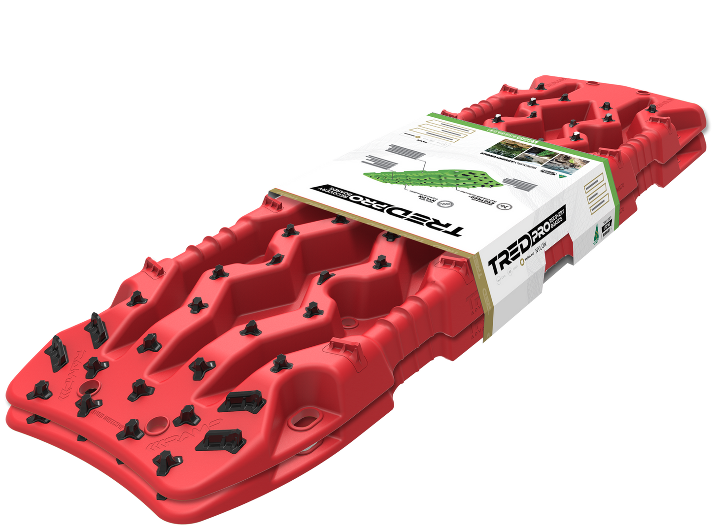 TRED PRO Recovery Tracks — Red, heavy-duty 4WD recovery boards