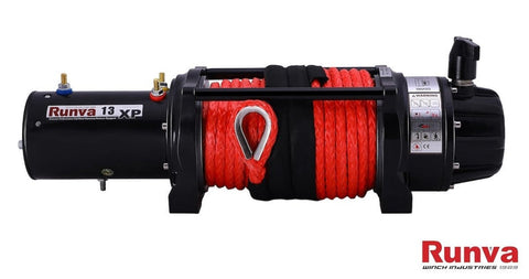 Runva 13XP Premium 12V Winch with Synthetic Rope | Full IP67 Protection